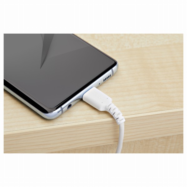 2mUSB-A-USB-CケーブルUSB2.0準拠ホワイト
