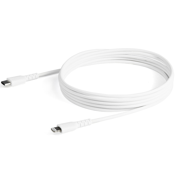 USBType-C-Lightningケーブル2mホワイトAppleMFi認証iPhone充電ケーブル高耐久性ライトニング-TypeCケーブル