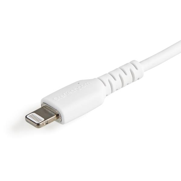 高耐久Lightning-USB-Aケーブル30cm/ホワイト/アラミド繊維補強/iPhone、iPod、iPad対応/AppleMFi認証アップルライトニング-USB充電同期ケーブル