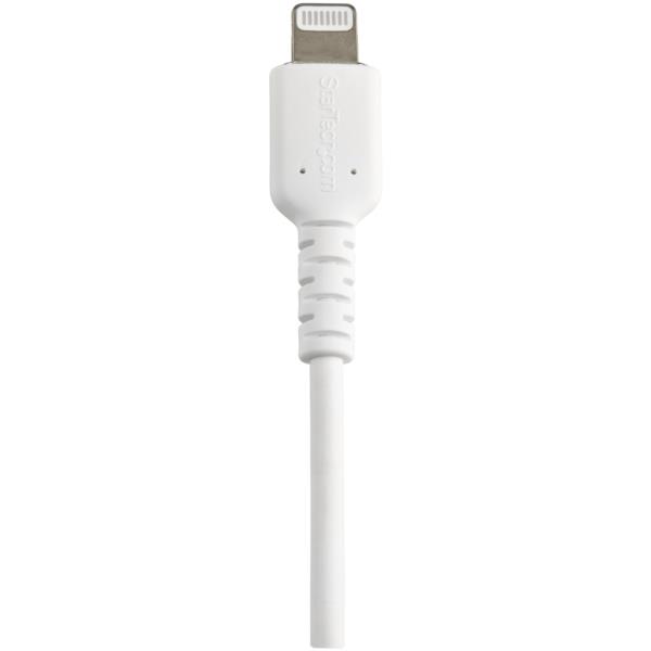 高耐久Lightning-USB-Aケーブル30cm/ホワイト/アラミド繊維補強/iPhone、iPod、iPad対応/AppleMFi認証アップルライトニング-USB充電同期ケーブル