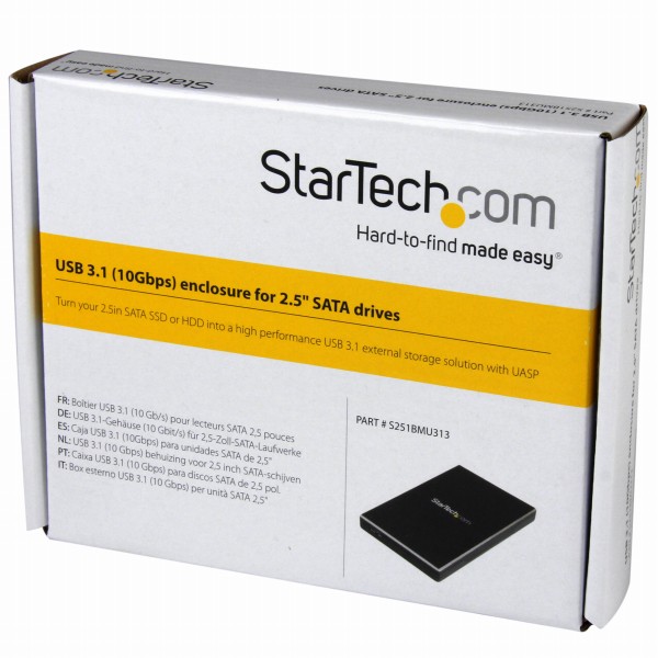 USB3.1(10Gbps)接続2.5インチSATASSD/HDDドライブケースアルミ製ポータブル&シングルドライブケース