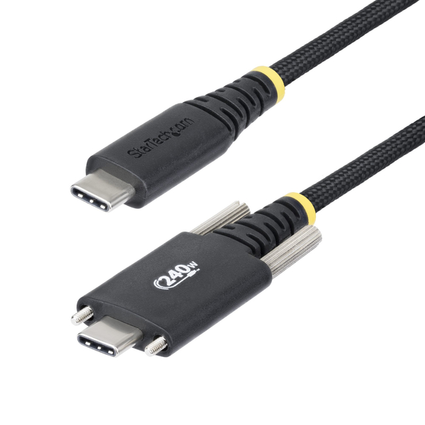 USB-Cケーブル/パネルマウント/2m/USB 2.0/Type-C/240W 5A PD/USB-IF/高速充電