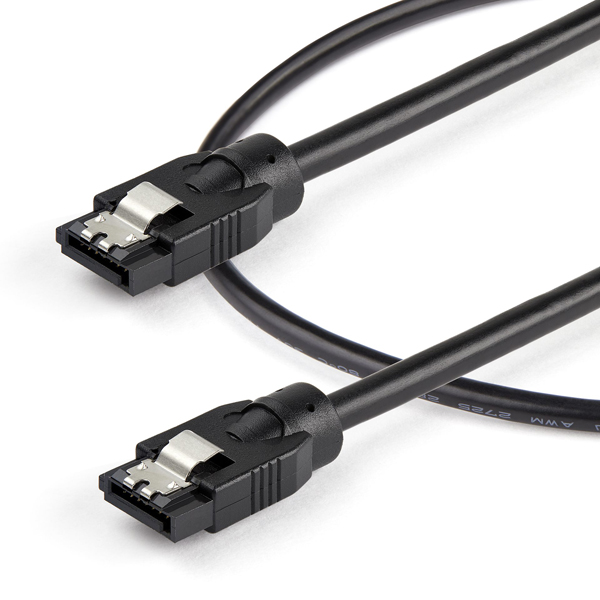 SATAラウンドケーブル30cmラッチ付きシリアルATAケーブル6Gbps対応