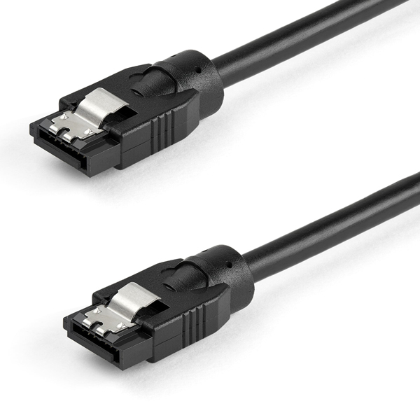 SATAラウンドケーブル0.6mラッチ付きシリアルATAケーブル6Gbps対応