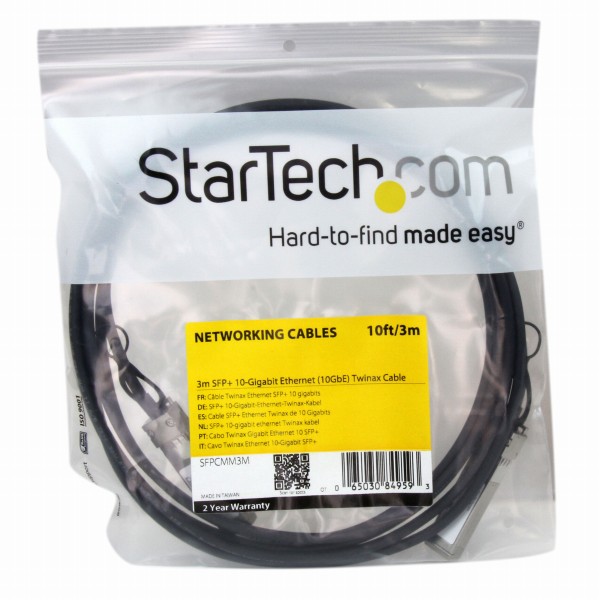 DAC Twinaxケーブル／3m／Cisco SFP-H10GB-CU3M互換／10GbE SFP+ 銅線DAC