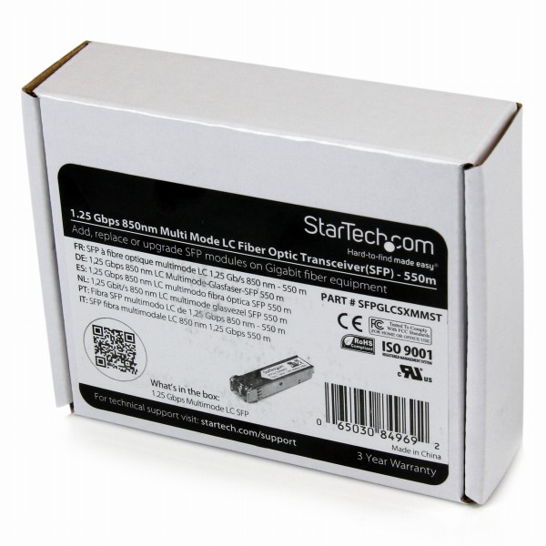 SFPモジュール／Cisco GLC-SX-MM互換／1000BASE-SX 光トランシーバー／MM／550m