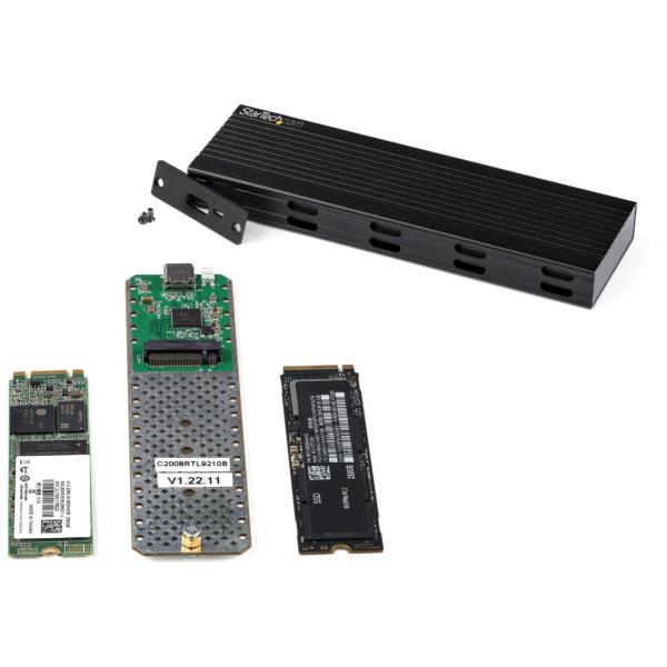 M.2SATASSDケース/USB3.1Gen2接続/10Gbps/NVMe(PCIe)NGFF(SATA)/B+M-Key/UASP