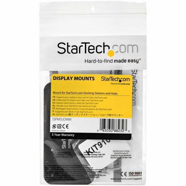 ドッキングステーション取付金具スチールブラケットStarTech.com製ドックやハブに対応壁面/デスク裏に固定