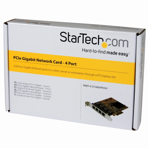 ギガビットイーサネット4ポート増設PCIExpress対応ネットワークLANアダプタカード4xGigabitEthernet拡張用PCIeNIC/LANボード