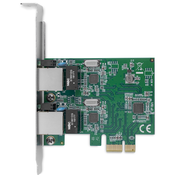 ギガビットイーサネット2ポート増設PCIExpressネットワークアダプタLANカード2xGigabitEthernet1000Mbps拡張用PCIeNIC有線LANボード