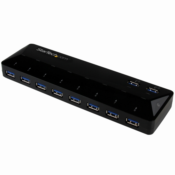 10ポートUSB3.0ハブ急速充電専用ポート搭載(2ポートx1.5A)USBバッテリ充電(BC)仕様1.2準拠