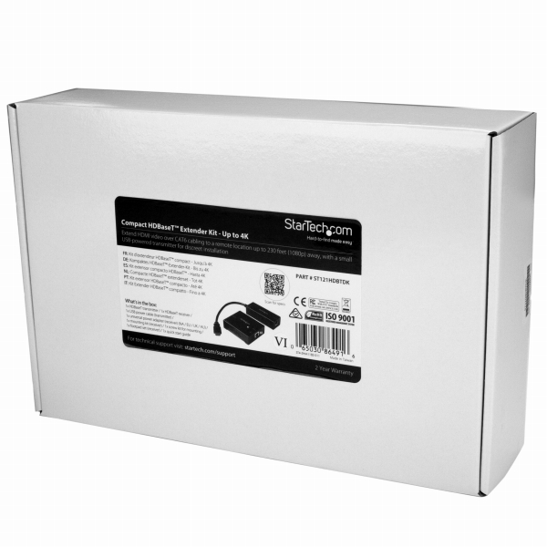 HDMIエクステンダー延長器コンパクト送信機HDBaseT規格対応4KUHD対応最大70m延長Cat5eケーブル使用