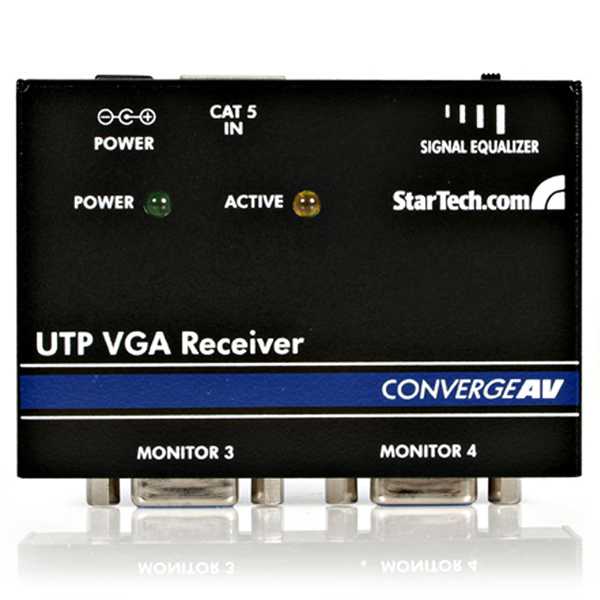 VGAディスプレイエクステンダー用受信機Cat5ケーブル以上を使用VGAビデオ延長器用リモートレシーバ送信機(ST1214TまたはST1218T)とセットで使用