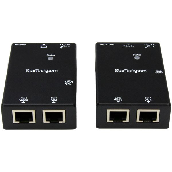 Cat5e/Cat6対応1ポートHDMIエクステンダー(延長器)UTPケーブルで電源供給最大50mまで延長(Cat5e使用時)送信機/受信機セットモデル1920x1080/1080p