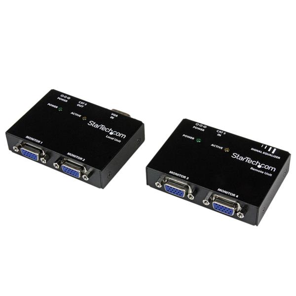 Cat5対応VGA/アナログRGBビデオディスプレイエクステンダー(延長器)最大150mまで延長送信機/受信機セットモデル