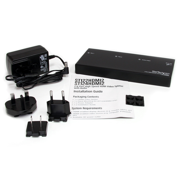 2出力対応HDMIスプリッター分配器3.5mmステレオオーディオ対応1080p/1920x1200