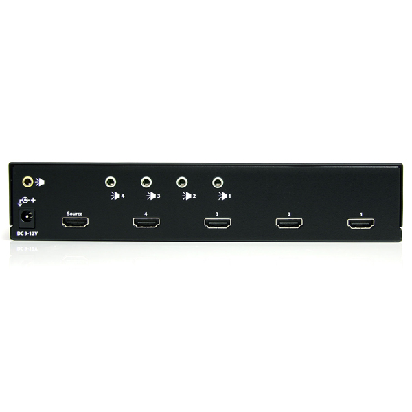 4出力対応HDMIスプリッター分配器3.5mmステレオオーディオ対応1080p/1920x1200
