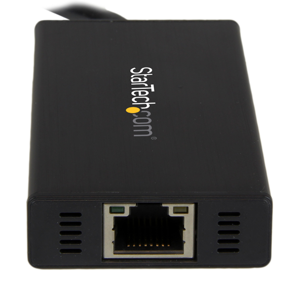 3ポートUSB3.0ハブ付きギガビットEthernet対応LANアダプタ(アルミ筐体、本体一体型ケーブル)USB3.0接続イーサネット対応有線LANアダプタ