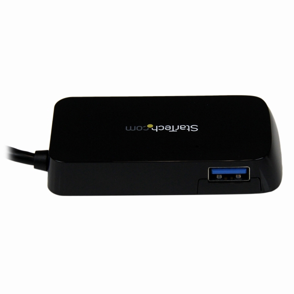 4ポートSuperSpeedUSB3.0ハブポータブルミニUSBHub1xUSBA(オス)-4xUSB3.0A(メス)ブラック