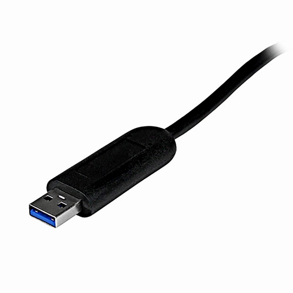 4ポートSuperSpeedUSB3.0ハブポータブルミニUSBHub1xUSB3.0A(オス)-4xUSB3.0A(メス)接続ケーブル内蔵ブラック