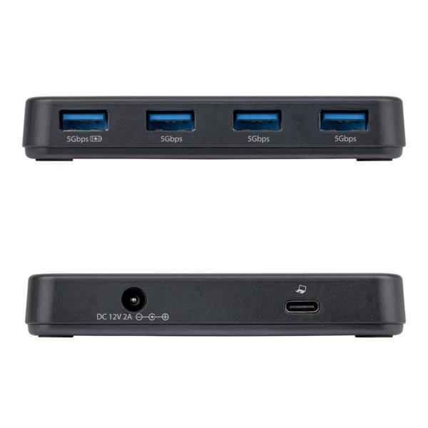 USB-Cハブ/C/A両対応/4ポート/4x Type-A/5Gbps/セルフパワー/電源アダプタ付