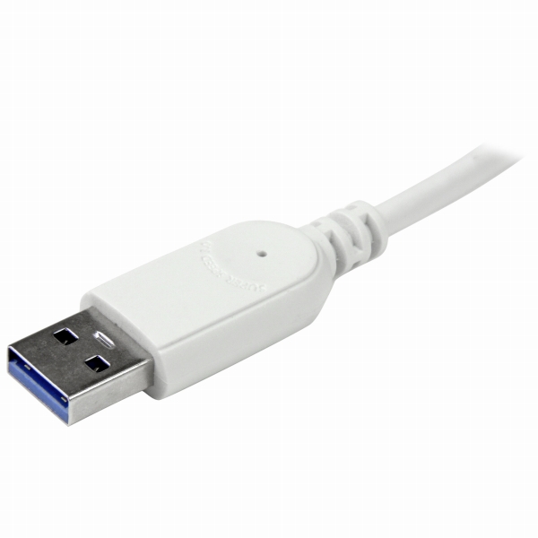 7ポートUSB3.0ハブ(ケーブル一体型)シルバーアルミニウム筐体20W対応ACアダプタ付属