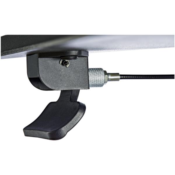 上下昇降式スタンディングデスク/可動式リフティングテーブル/ブラック/ストッパー付きキャスター