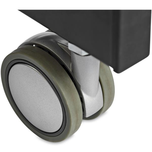 上下昇降式スタンディングデスク/可動式リフティングテーブル/ブラック/ストッパー付きキャスター