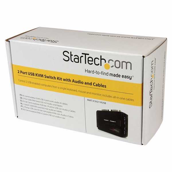 2ポートUSB接続KVMスイッチ(オーディオ対応/ケーブル付属)2台用PCパソコン/CPU切替器(ブラック)解像度2048x1536