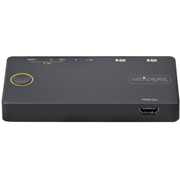 2ポートKVMスイッチ/USB-A+HDMI&USB-Cスイッチャー/4K60HzHDMI2.0シングルモニタ対応/デスクトップノートPC切替器/USBバスパワー/Thunderbolt3互換