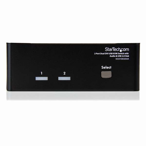 2ポートデュアルDVIディスプレイ対応USB接続KVMスイッチ/PCパソコンCPU切替器