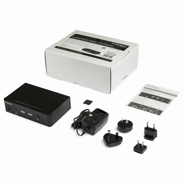 2ポートDisplayPort対応KVMスイッチ4K/60Hz対応CPU切り替え器USB3.0ハブ搭載DisplayPort1.2対応