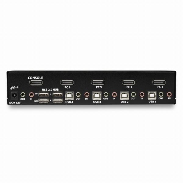 4ポートDisplayPortKVMスイッチ4K/60HzDisplayPort1.2対応PC/CPU/パソコン切替器
