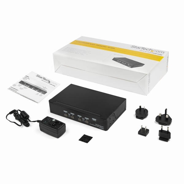 4ポートDisplayPortKVMスイッチ4K/60HzDisplayPort1.2対応PC/CPU/パソコン切替器