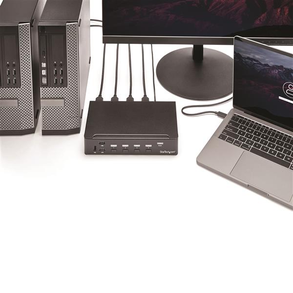 4ポートHDMIKVMスイッチ(1080p)HDMI接続CPU・PCパソコン切替器3ポートUSB3.0ハブ