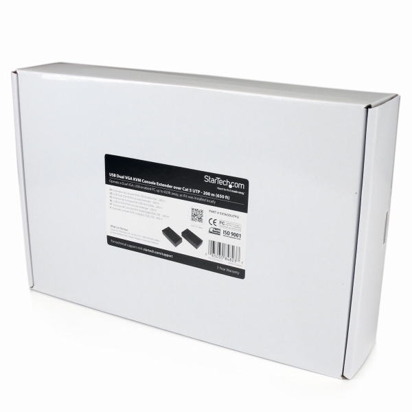 Cat5使用デュアルVGA対応KVMエクステンダー(延長器)最大200m延長1920x1200