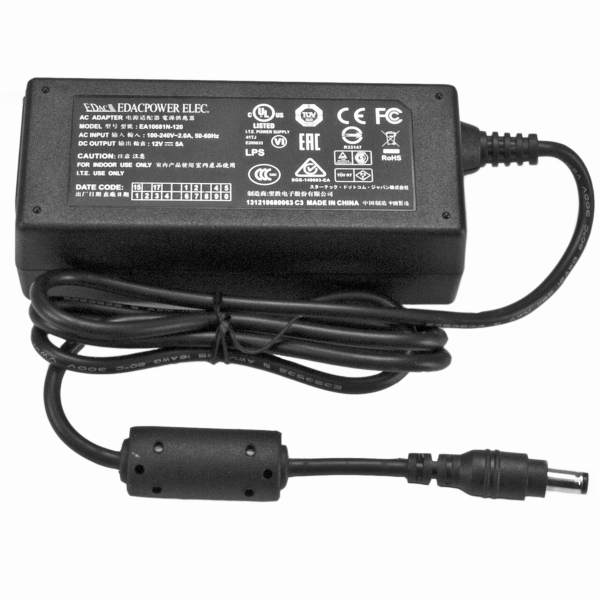スペア用AC電源アダプター12V/5A出力交流100-240V入力