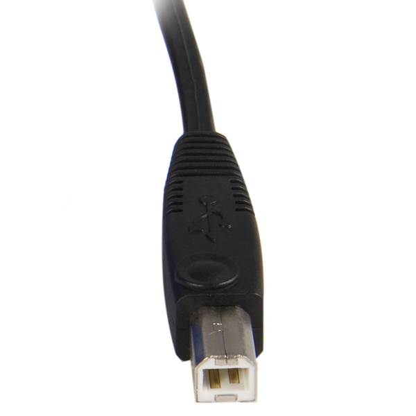 3mパソコン自動切替器専用KVMケーブル2in1USB/VGAKVMケーブルブラックUSBA/D-Sub15ピンオス-USBB/D-Sub15ピンメス