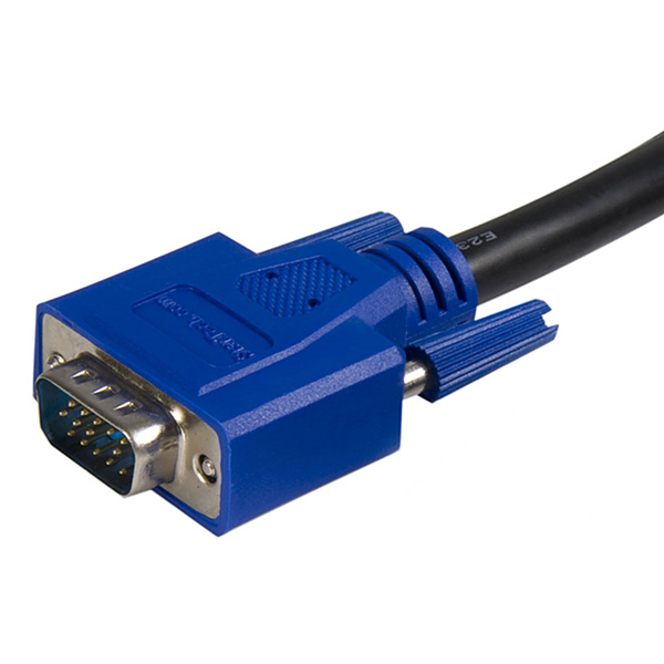 1.8mパソコン自動切替器専用KVMケーブル2in1USB/VGAKVMケーブル(ブラック)USBA/D-Sub15ピン(オス)ーUSBB/D-Sub15ピン(メス)