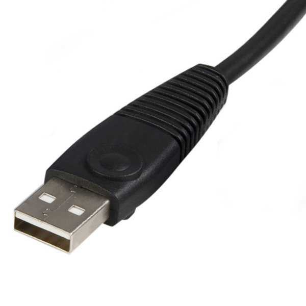 1.8mパソコン自動切替器専用KVMケーブル2in1USB/VGAKVMケーブル(ブラック)USBA/D-Sub15ピン(オス)ーUSBB/D-Sub15ピン(メス)