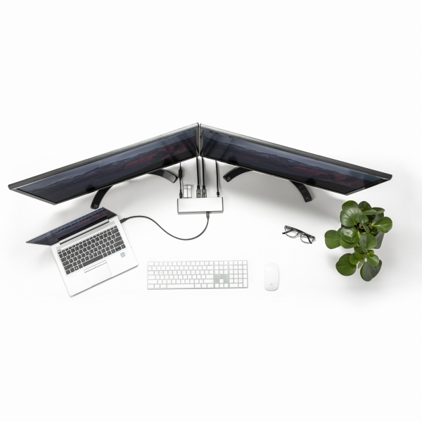 Thunderbolt3ドッキングステーションデュアル4K/60Hzモニタ対応DP/HDMI/VGA出力MacBookPro/Windows対応85WUSBPD