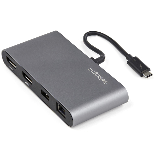 ドッキングステーション/Thunderbolt 4K60Hz/2画面/バスパワー/1x USB-A/GbE