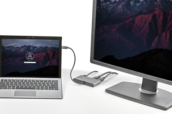 ドッキングステーション/Thunderbolt 4K60Hz/2画面/バスパワー/1x USB-A/GbE