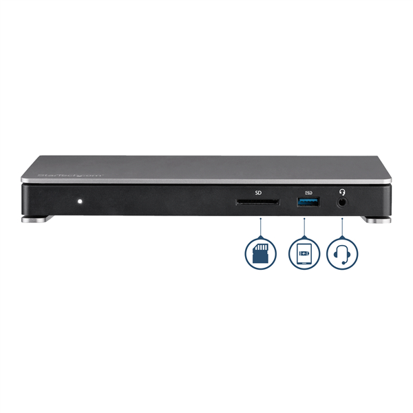 Thunderbolt 3 ドック／4K60Hzデュアルモニタ／85W PD／USB 3.0ハブ／SDカードリーダー