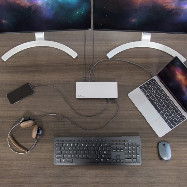 Thunderbolt 3 ドック／4K60Hzデュアルモニタ／85W PD／USB 3.0ハブ／SDカードリーダー