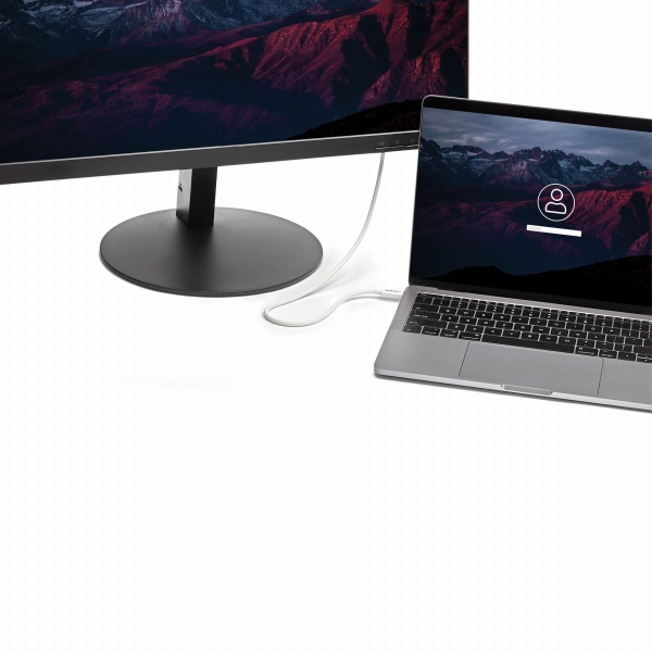 Thunderbolt3ケーブル(40Gbps)0.5mホワイトUSBType-C/DisplayPort互換4K/60Hz