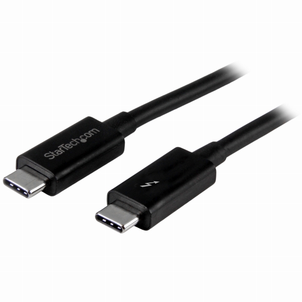 2mThunderbolt3(20Gbps)USB-Cケーブルサンダーボルト/USB/DisplayPortに対応