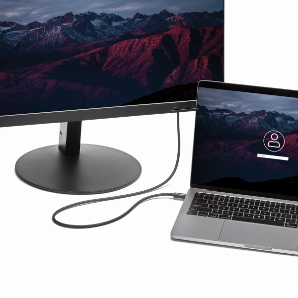 2mThunderbolt3(20Gbps)USB-Cケーブルサンダーボルト/USB/DisplayPortに対応
