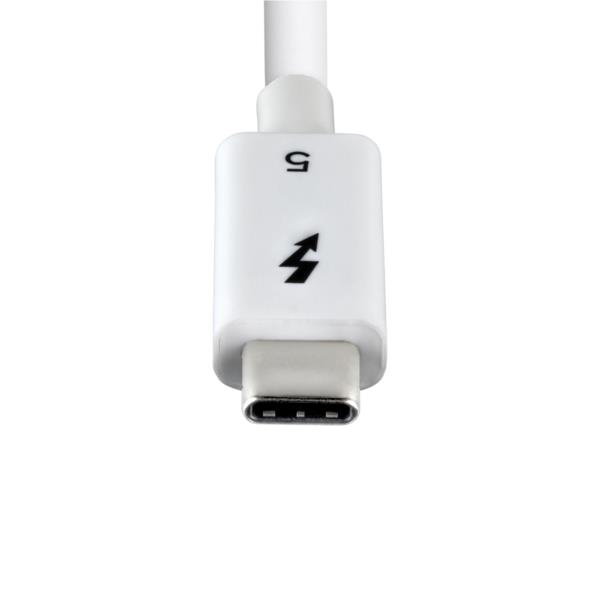Thunderbolt 5ケーブル/1m/8K60Hz/240W PD/認証品/USB-C互換/ホワイト/急速充電