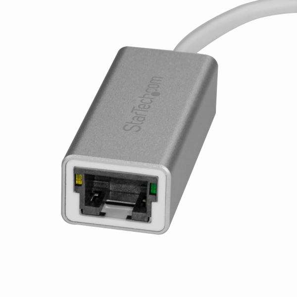 USB-C接続ギガビット有線LAN変換アダプタシルバーUSB3.1Type-C(オス)-RJ45(メス)USB3.1Gen1(5Gbps)